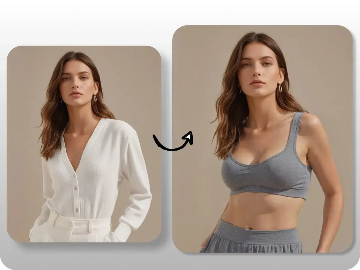 Exemple d'enlèvement de vêtements par IA